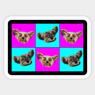 Yorkie Pop Art Sticker